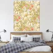 William Morris Lily Art Nouveau Canvas Afdruk (Insitu (Slaapkamer))