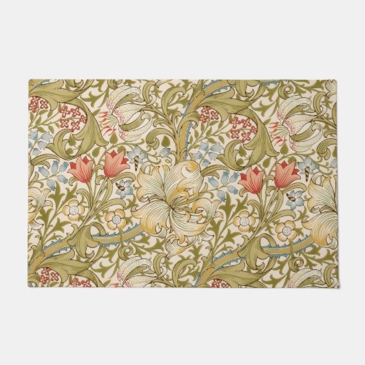 William Morris Lily Art Nouveau Floral Deurmat (Voorkant)