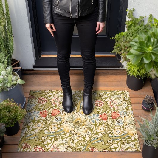 William Morris Lily Art Nouveau Floral Deurmat