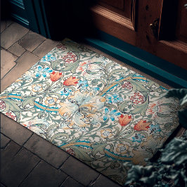 William Morris Lily Art Nouveau Floral Doormat Deurmat
