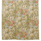 William Morris Lily Art Nouveau Floral Douchegordijn (Voorkant)