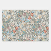 William Morris Lily Art Nouveau Floral Inpakpapier Vel (Voorkant)