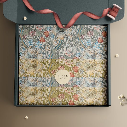 William Morris Lily Art Nouveau Floral Inpakpapier Vel