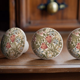 William Morris Lily Art Nouveau Floral Keramische Knop