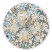William Morris Lily Art Nouveau Floral Keramische Knop (Voorkant)