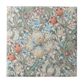 William Morris Lily Art Nouveau Floral Pattern Cer Tegeltje (Voorkant)