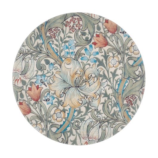 William Morris Lily Art Nouveau Floral Pattern Cut Snijplank (Voorkant)