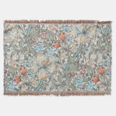 William Morris Lily Art Nouveau Floral Pattern Deken (Voorkant)