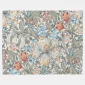 William Morris Lily Art Nouveau Floral Pattern Fle Fleece Deken (Voorkant (Horizontaal))