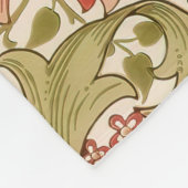William Morris Lily Art Nouveau Floral Pattern Fle Fleece Deken (Hoek)