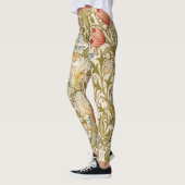 William Morris Lily Art Nouveau Floral Pattern Leggings (Links)