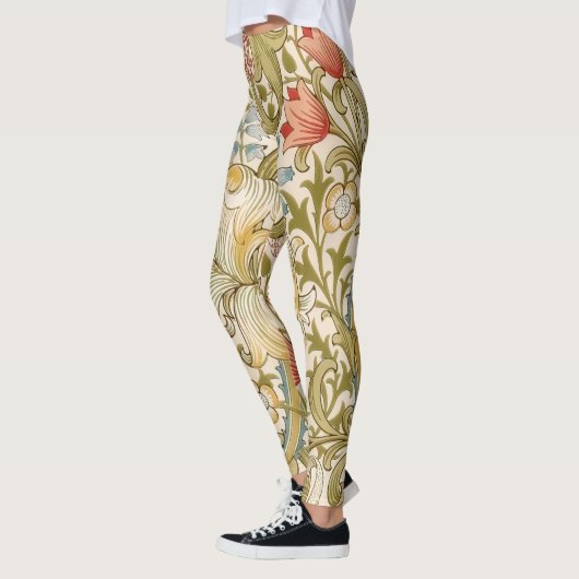 William Morris Lily Art Nouveau Floral Pattern Leggings (Links)