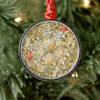 William Morris Lily Art Nouveau Floral Pattern Metalen Ornament