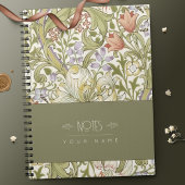 William Morris Lily Art Nouveau Floral Pattern Notitieboek