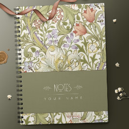 William Morris Lily Art Nouveau Floral Pattern Notitieboek