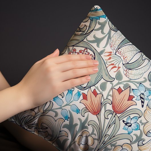 William Morris Lily Art Nouveau Floral Pattern Pil Kussensloop
