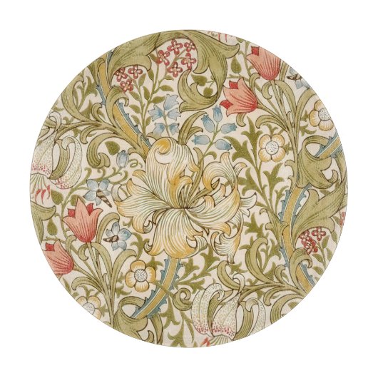 William Morris Lily Art Nouveau Floral Pattern Snijplank (Voorkant)