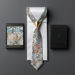 William Morris Lily Art Nouveau Floral Pattern Stropdas