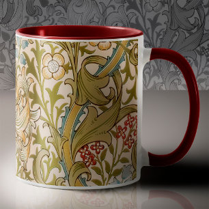 William Morris Lily Art Nouveau Floral Pattern Tweekleurige Koffiemok
