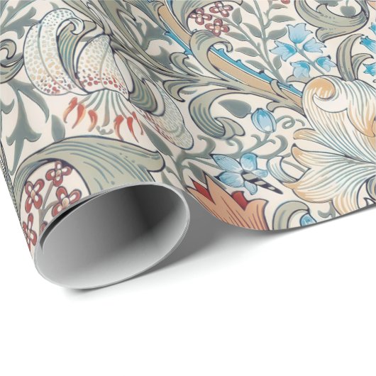 William Morris Lily Art Nouveau Floral Pattern Wra Cadeaupapier (Rol Hoek)