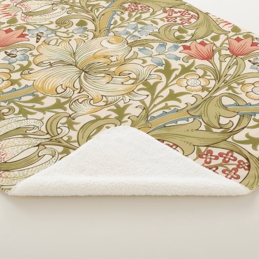 William Morris Lily Art Nouveau Floral Sherpa Deken (3/4)
