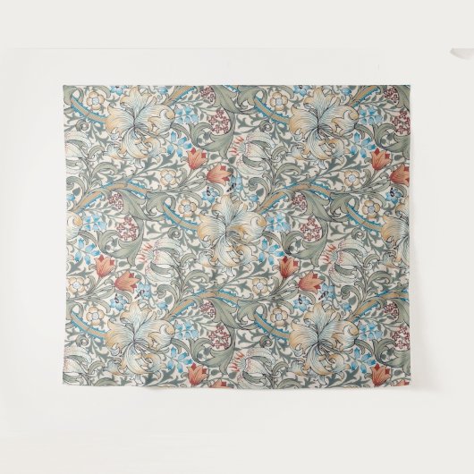 William Morris Lily Art Nouveau Floral Tapestry Wandkleed (Voorkant (horizontaal))