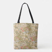William Morris Lily Art Nouveau Floral Tote Bag (Achterkant)