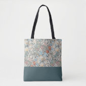 William Morris Lily Art Nouveau Floral Two-Tone Tote Bag (Voorkant)
