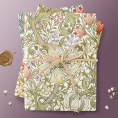 William Morris Lily Art Nouveau Floral Wrapping Pa Inpakpapier Vel