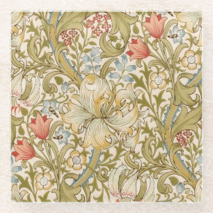 William Morris Lily Art Nouveau Glazen Onderzetter