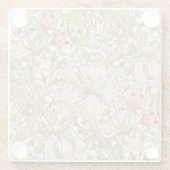William Morris Lily Art Nouveau Glazen Onderzetter (Achterkant)