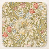 William Morris Lily Art Nouveau Kartonnen Onderzetters (Voorkant)