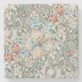 William Morris Lily Art Nouveau Stone Onderzetter (Voorkant)