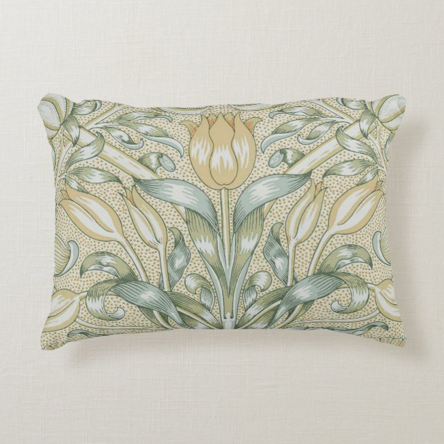 William Morris Lily en Granaatappel Bloem Classic Accent Kussen (Voorkant)