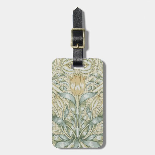 William Morris Lily en Granaatappel Bloem Classic Bagagelabel (Voorkant verticaal)
