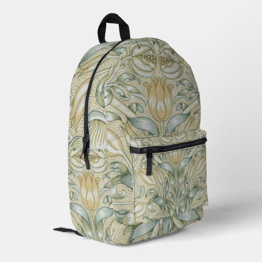 William Morris Lily en Granaatappel Bloem Classic Bedrukte Rugzak (Achterkant Hoek Links)