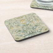 William Morris Lily en Granaatappel Bloem Classic Bier Onderzetter (Linkerzijde)