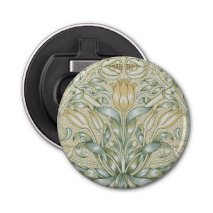 William Morris Lily en Granaatappel Bloem Classic Button Flesopener