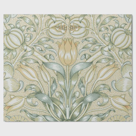 William Morris Lily en Granaatappel Bloem Classic Cadeaupapier (Vlak)
