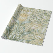 William Morris Lily en Granaatappel Bloem Classic Cadeaupapier (Uitgerold)