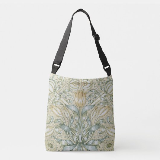 William Morris Lily en Granaatappel Bloem Classic Crossbody Tas (Voorkant)