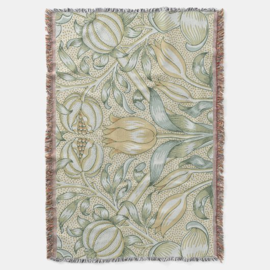 William Morris Lily en Granaatappel Bloem Classic Deken (Voorkant Verticaal)