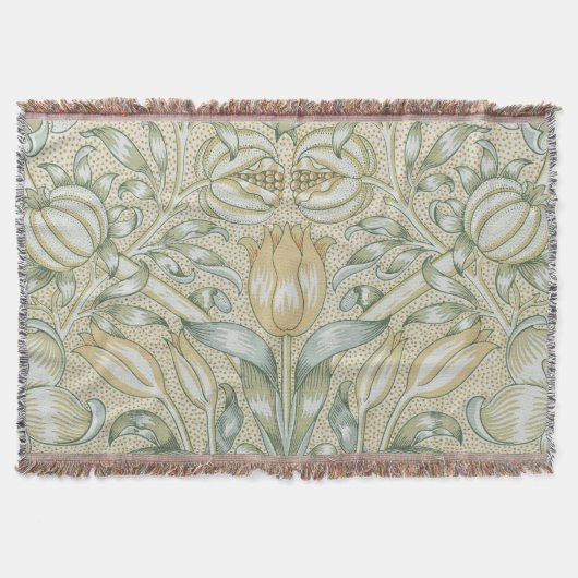 William Morris Lily en Granaatappel Bloem Classic Deken (Voorkant)