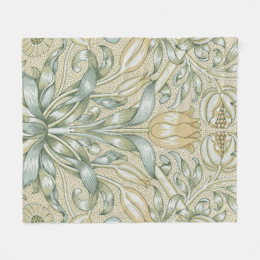 William Morris Lily en Granaatappel Bloem Classic Fleece Deken (Voorkant (Horizontaal))