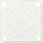 William Morris Lily en Granaatappel Bloem Classic Glazen Onderzetter (Achterkant)