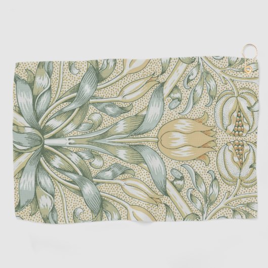 William Morris Lily en Granaatappel Bloem Classic Golfhanddoek (Horizontaal)