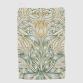 William Morris Lily en Granaatappel Bloem Classic Golfhanddoek (Voorkant)