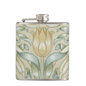 William Morris Lily en Granaatappel Bloem Classic Heupfles (Voorkant)