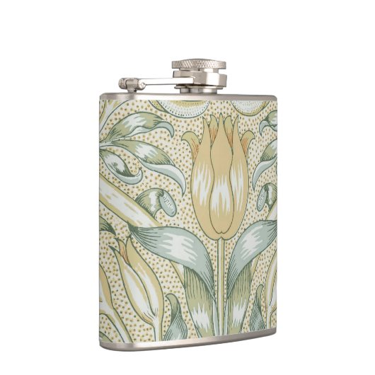 William Morris Lily en Granaatappel Bloem Classic Heupfles (Rechts)
