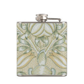 William Morris Lily en Granaatappel Bloem Classic Heupfles (Achterkant)